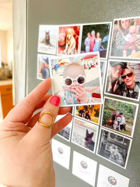 6 Flexible Square Photo Magnets (2.5X2.5in)